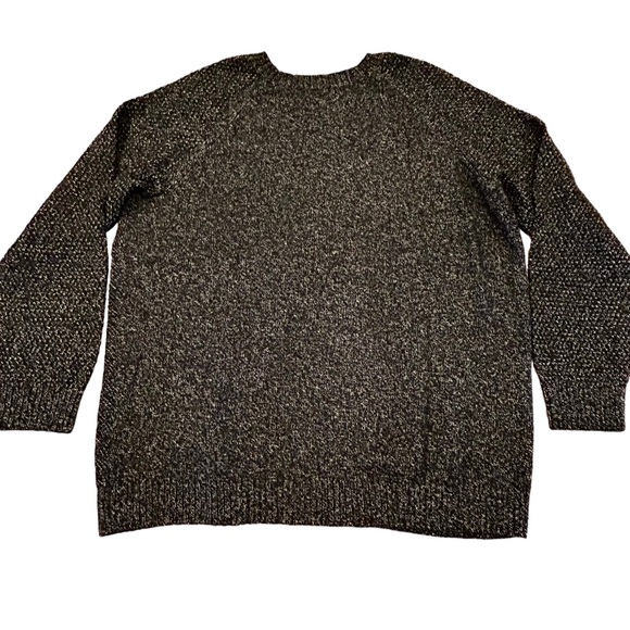 Sonoma NWOT Black White Marled Crewneck Sweater XXL - Picture 4 of 9